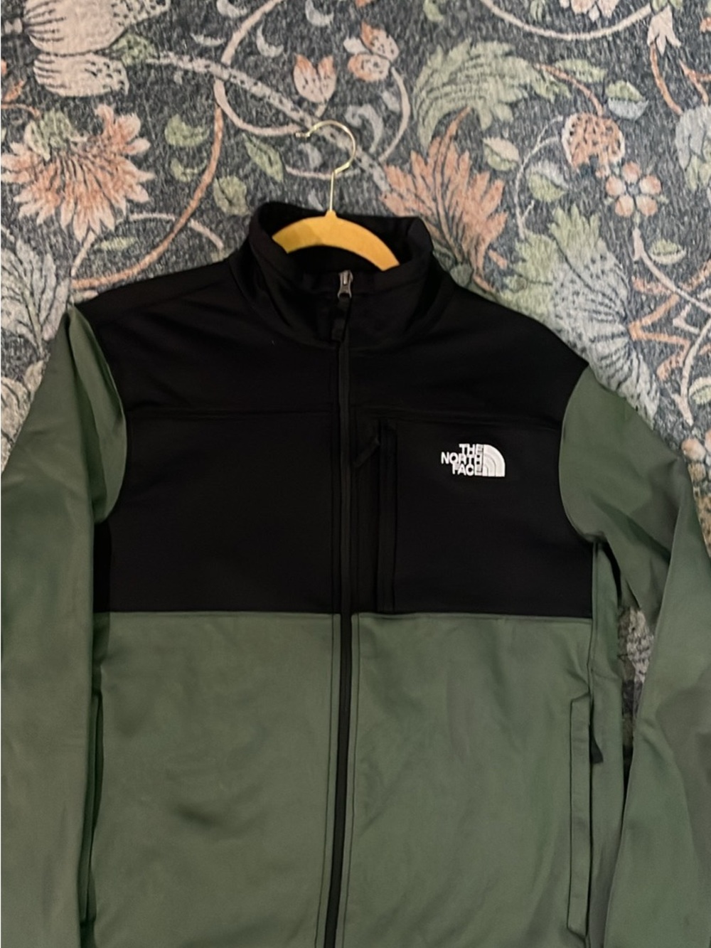 The North Face Black and Green Performance Softshell Jacket
